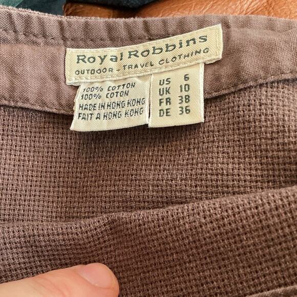 Vintage Royal Robbins Women Skirt Size 6 Brown Corduroy Floral Boho Forest Fairy - Picture 2 of 7